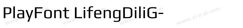 PlayFont LifengDiliG字体转换